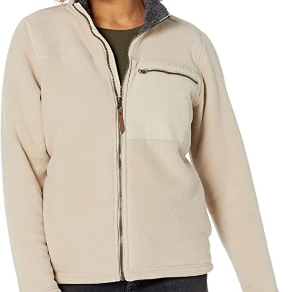 Charles River Apparel Womens Jamestown Fleece Jacket Sand Sz M 5973